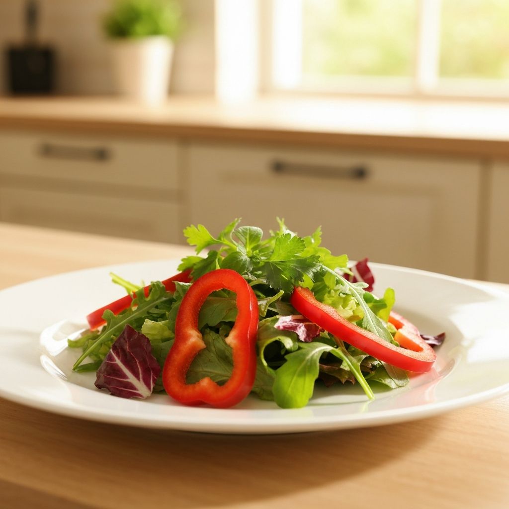 Sałatka z papryką i zielenią